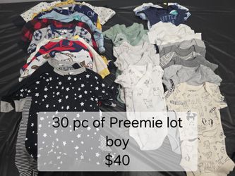 Preemie Boy Lot 30 PC 