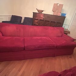 Red Extra Long Sofa
