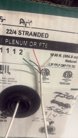 Genesis 22 AWG 6C Str Shielded Plenum,
