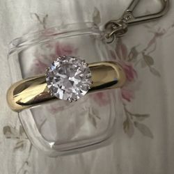 Bath & Body Works Clear Gold Diamond Ring Pocket Bac Gel Holder