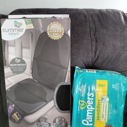 NEW! Car Seat Protection & Pampers Size 2