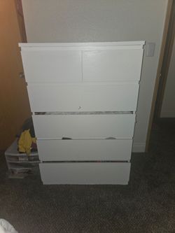 WHITE ALKEA MALM 6 DRAWER CHEST