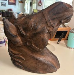 Estate Stone Wall Mount Horse Head