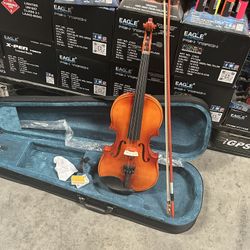 Beautiful 😻 4/4 Maple Natural Full Size Acoustic Violin Fiddle With Case,Bow, Rosin