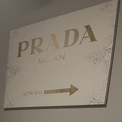  Canva PRADA 38 1/2” Long X 36” High 