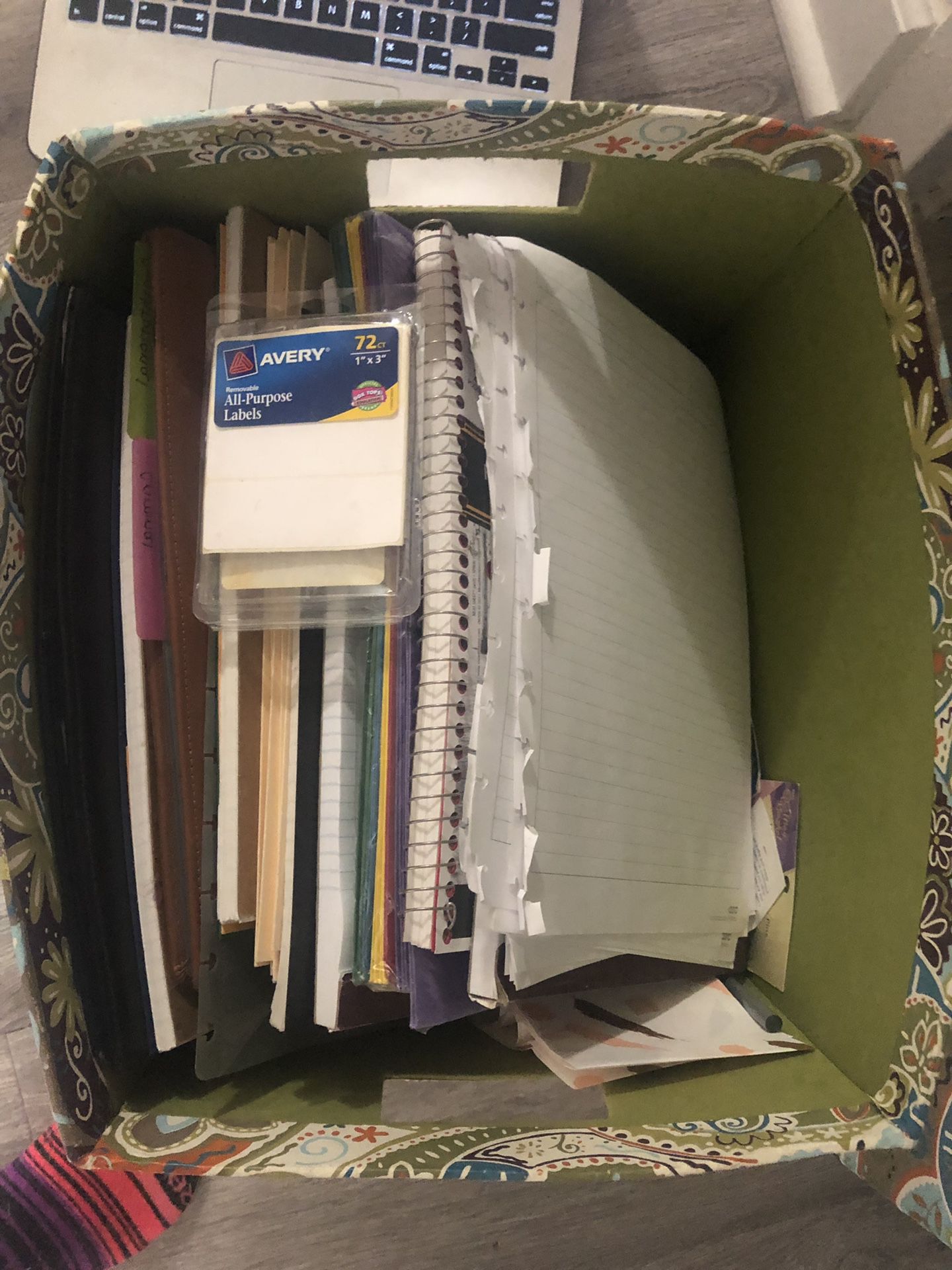 MUST GO SUN 3/31 school and office supplies including unused notebooks and folders