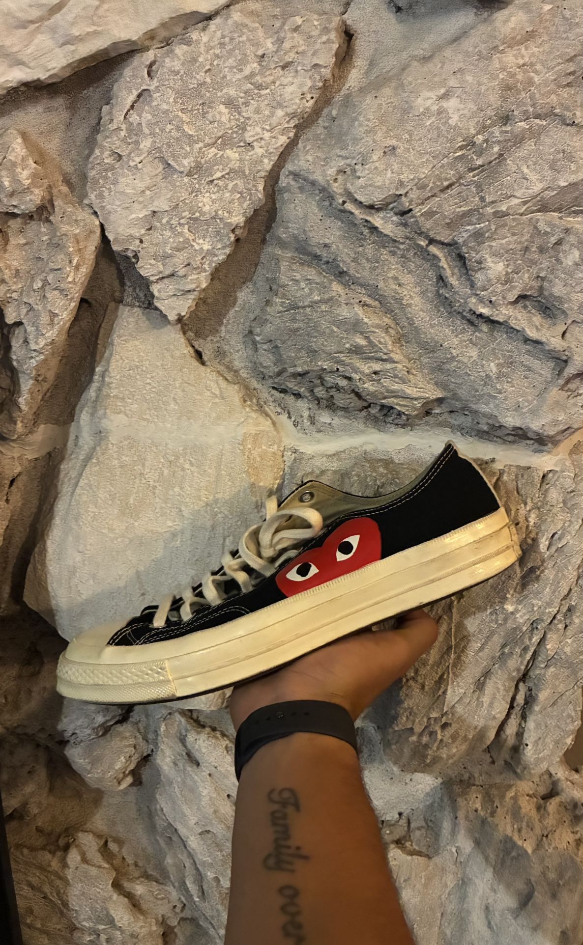 Converse Cdg Low Black Sz 11