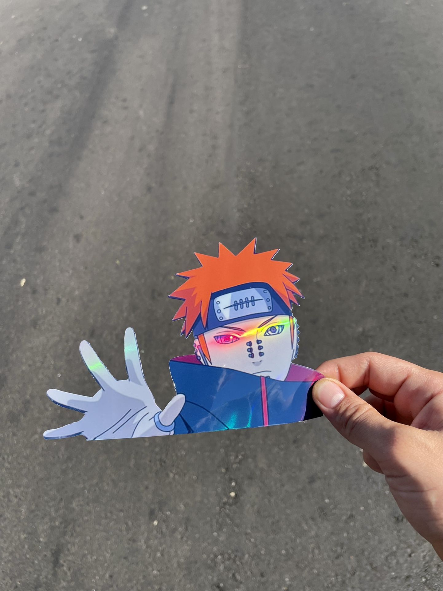 Pain Akatsuki Peeker Sticker holographic