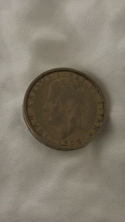 1984 King Juan Carlo Spanish coin