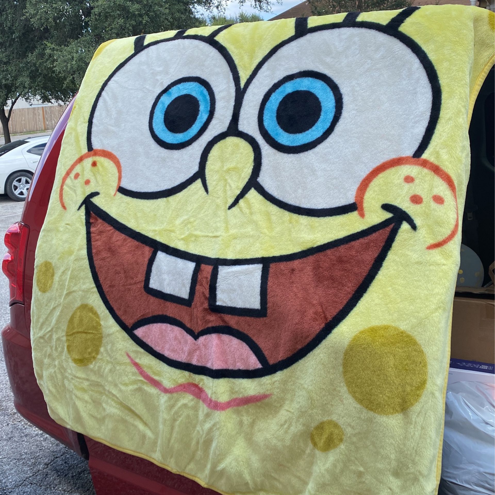 Sponge Bob Fuzzy Blanket, 53"x62"
