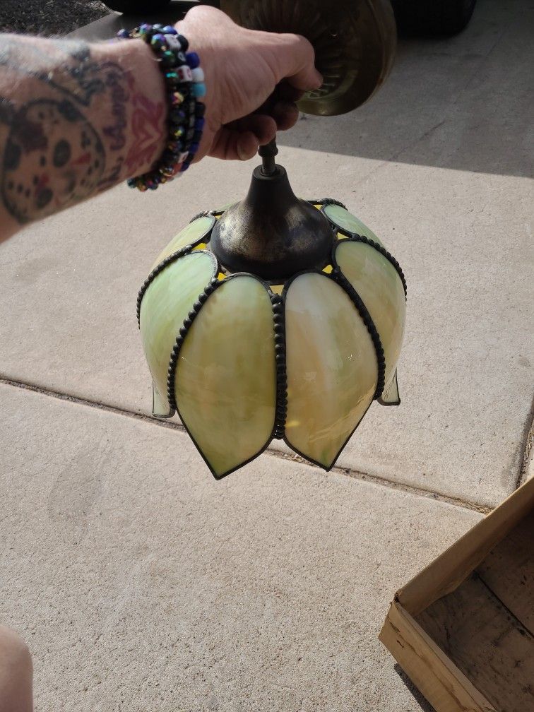 Antique Blown Glass Ceiling Lamp