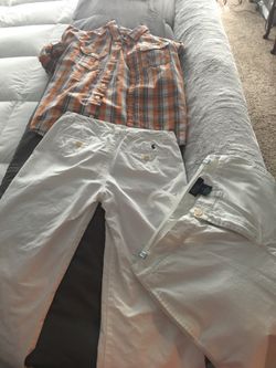 Polo pants size 12 and 14. Regular shirt Red Camel size M