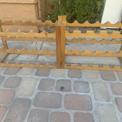 Wooden Wine And glass Racks 
