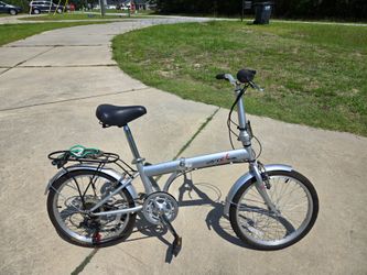 unYoUsual 20" Folding Bike – Silver Compact Bicycle