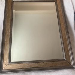 Beveled Mirror - Gold Tone 