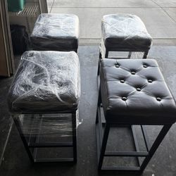 Bar Stools Set Of 4 30” Tall