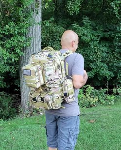 5 In 1 60L Military Tactical Backpack WITH 152 piece Survival Kit For Camping, Hiking, Trekking, Hunting, Bug Out Bag, Etc.