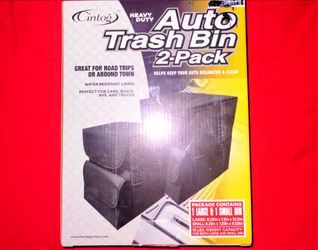 New heavy duty auto trash bin 2-pack