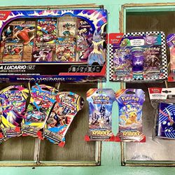 Pokemon SEALED Mega Bundle (Mega Lucario EX Figure Collection & Other Sealed Booster Packs)