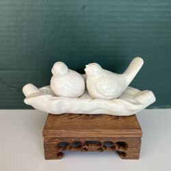 White Birds On Branch Salt And Pepper Shakers