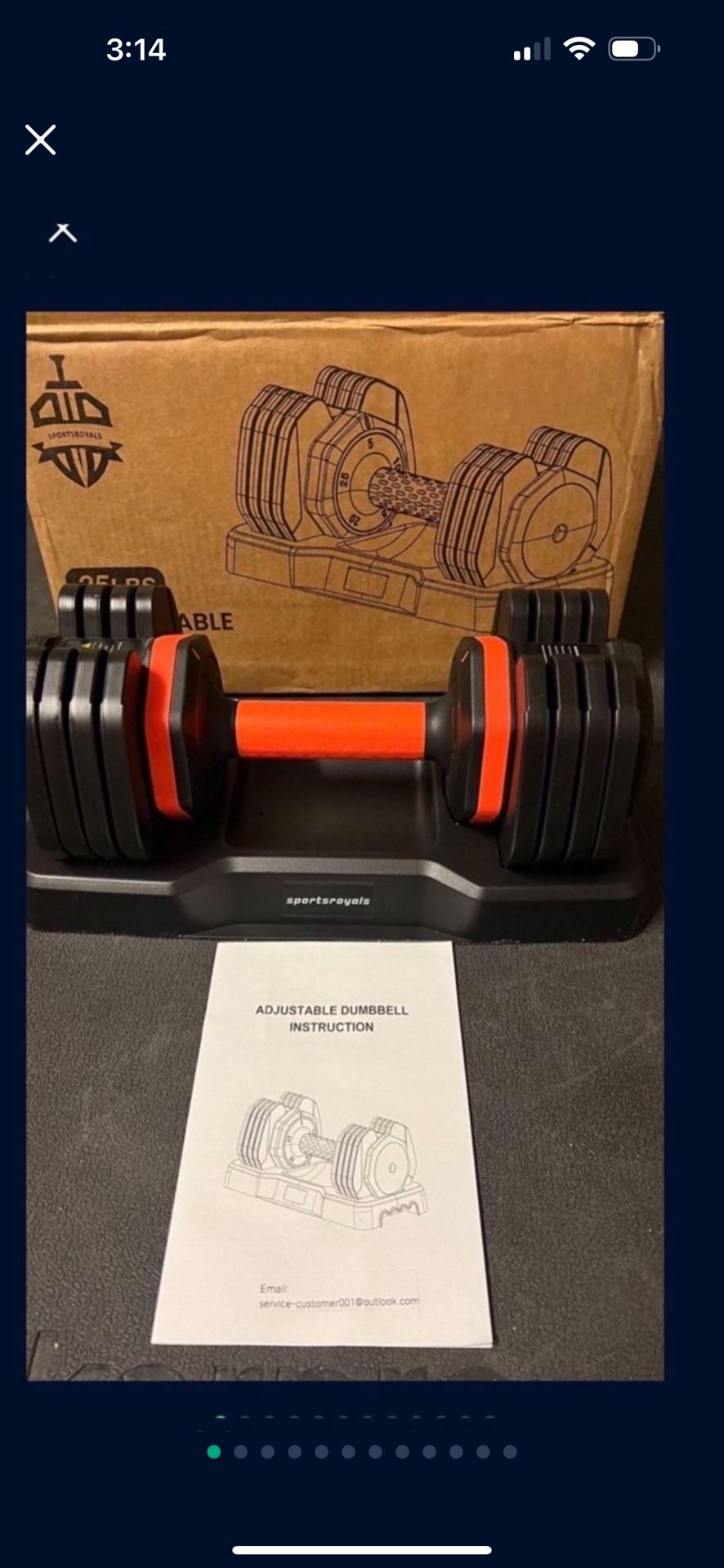 Dumbbell SPORTSROYAL SINGLE 5/25LB Adjustable Dumbbell HAVE ONE ONLY $55.00