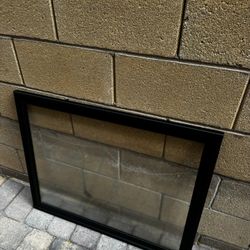 Black frame with glass