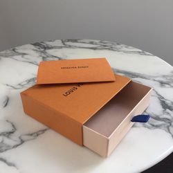 Louis Vuitton Orange Jewelry Wallet Gift Storage Box NEW Authentic