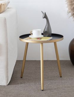 Black And Gold Side Tabl e