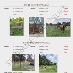 Cattle Panels, Corral Panels, Round Pen 6x10 and 5x10