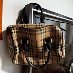 BURBERRY HAYMARKET CHECK MEDIUM BOSTON BAG