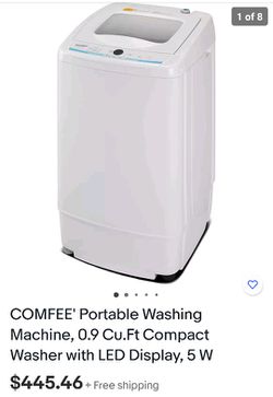 COMFEE' Portable Washing Machine, 0.9 Cu.Ft Compact Washer with