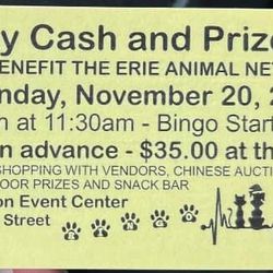 Erie’s Animal Holiday Prize and Cash B!NG0. 