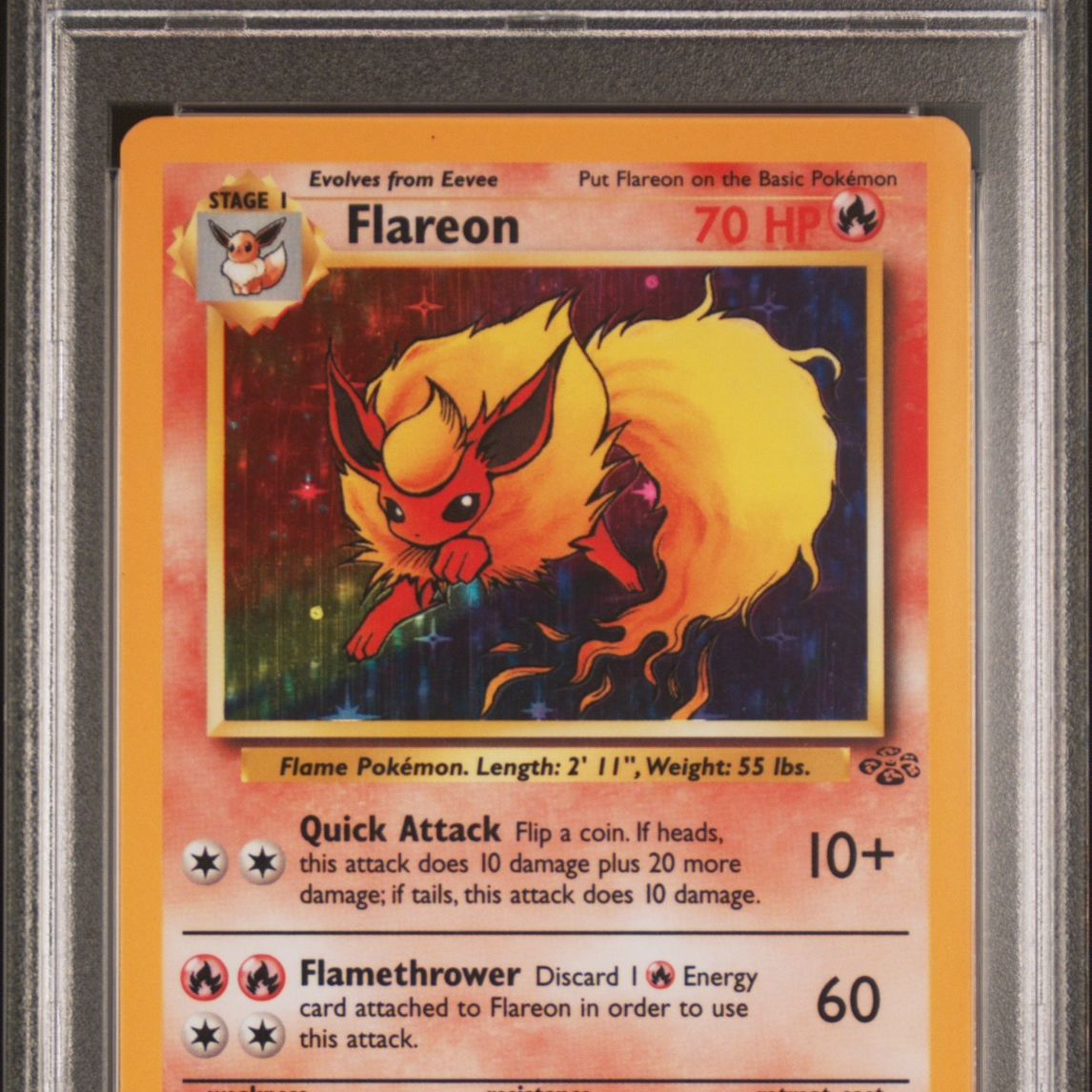 1999 flareon pokemon card [1st Edition] #3 Prices | Jungle this attack does 10 damage plus 20 more damage 1999 Flareon Jungle Pokemon Card