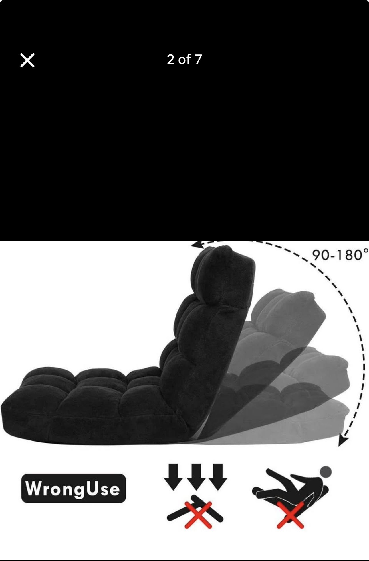 Gaming Sofa Chair, Comfy Cushions & Study Steel Frame, Angle Adjusta (2)