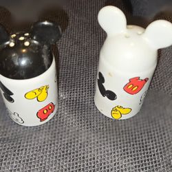 Vintage Mickey Mouse Salt and Pepper Shakers
