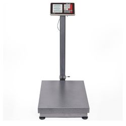 XtremepowerUS 600LB Weight Computing Postal Scale Digital Floor Large Platform Warehouse Shipping LB Price Calculator Foldable 