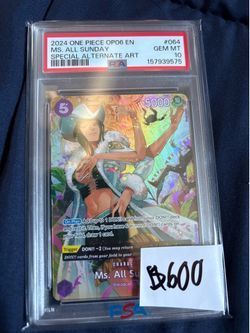 2024 ONE PIECE OP06-WINGS OF THE CAPTAIN #064 MS. ALL SUNDAY PSA 10