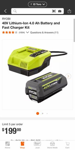 Battery and charger Rioby