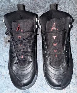 Air Jordan 12 Retro Sneakers Black Red, US 4.5Y