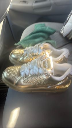 Versace biggie basket metallic sneakers