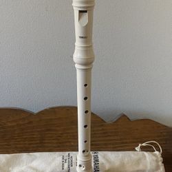 Vintage Yamaha White Original Soprano / Descant Recorder German YRS - 23