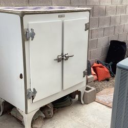 Antique General Electric Refrigerator- Non Working Storage Cabinet 