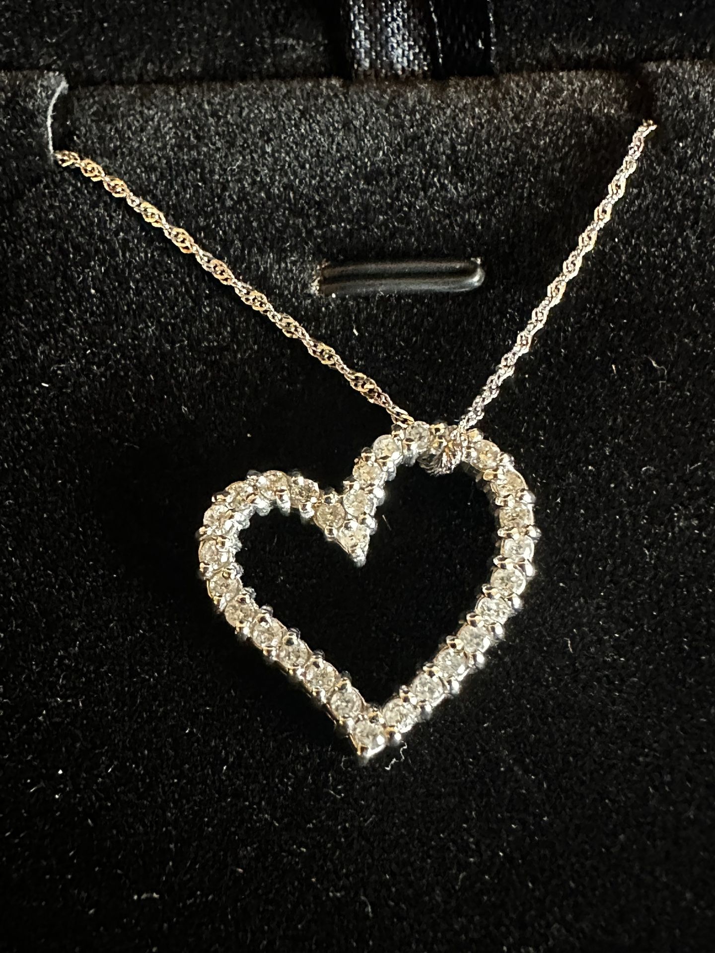 .72 CTW Diamond Heart Necklace With Gold chain