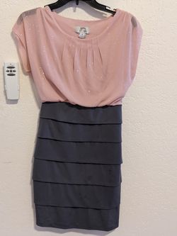 Blush Pink Gray Dress Size Medium