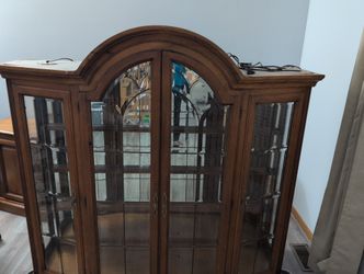 2 Piece China Cabinet With Glass Self