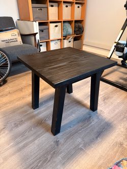 Black Wood End Table