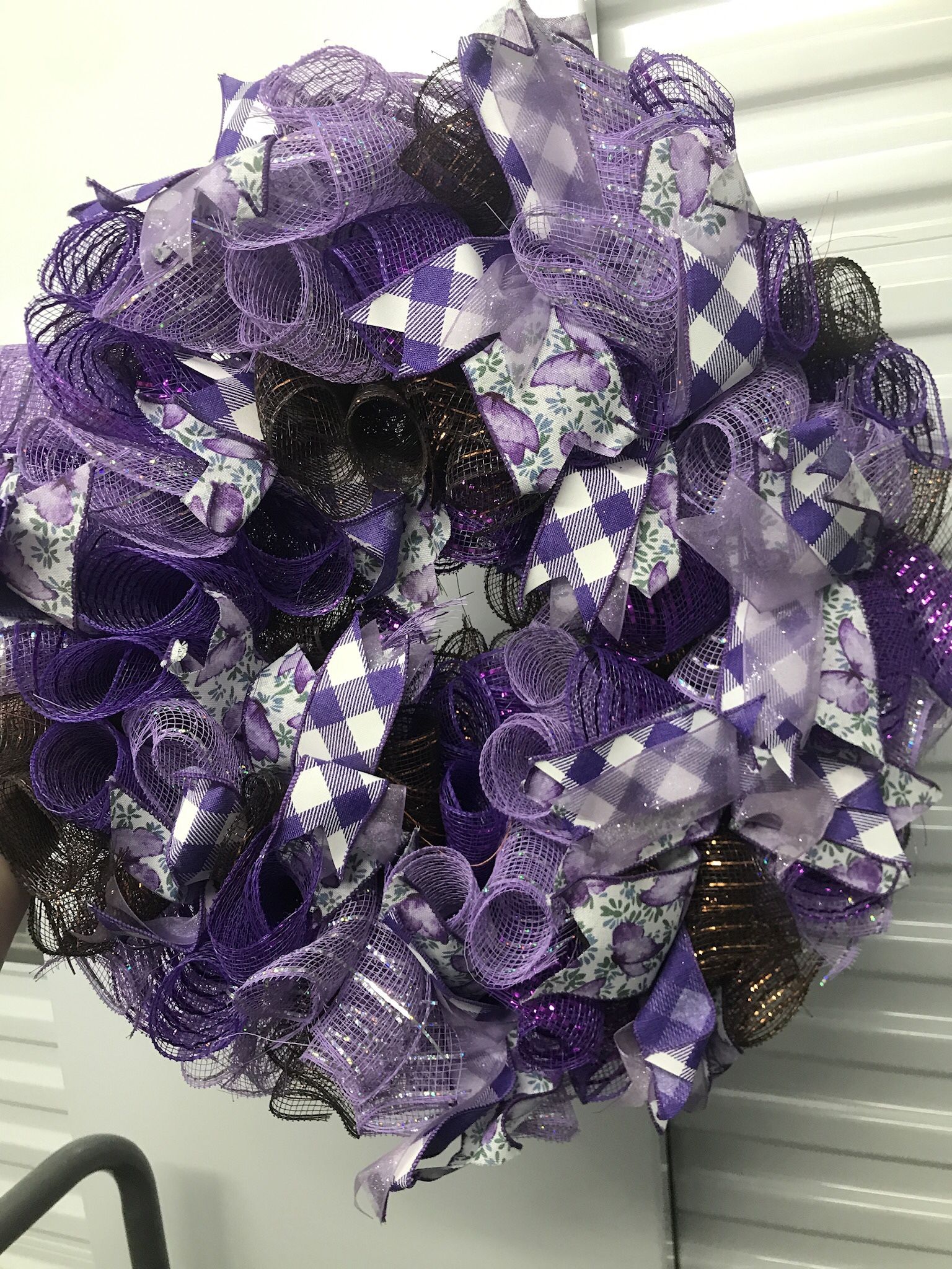 Wreath Purple Hand Made