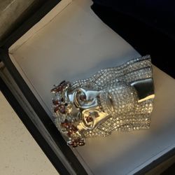 White gold Jesus Piece With Diamonds