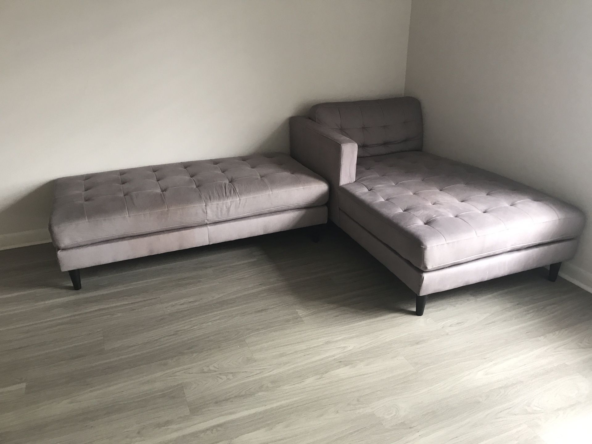 Sectional with ottoman couch