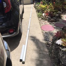20FT Telescopic Aluminum Flag Pole, Silver Heavy Duty Flag Pole for Outside House 